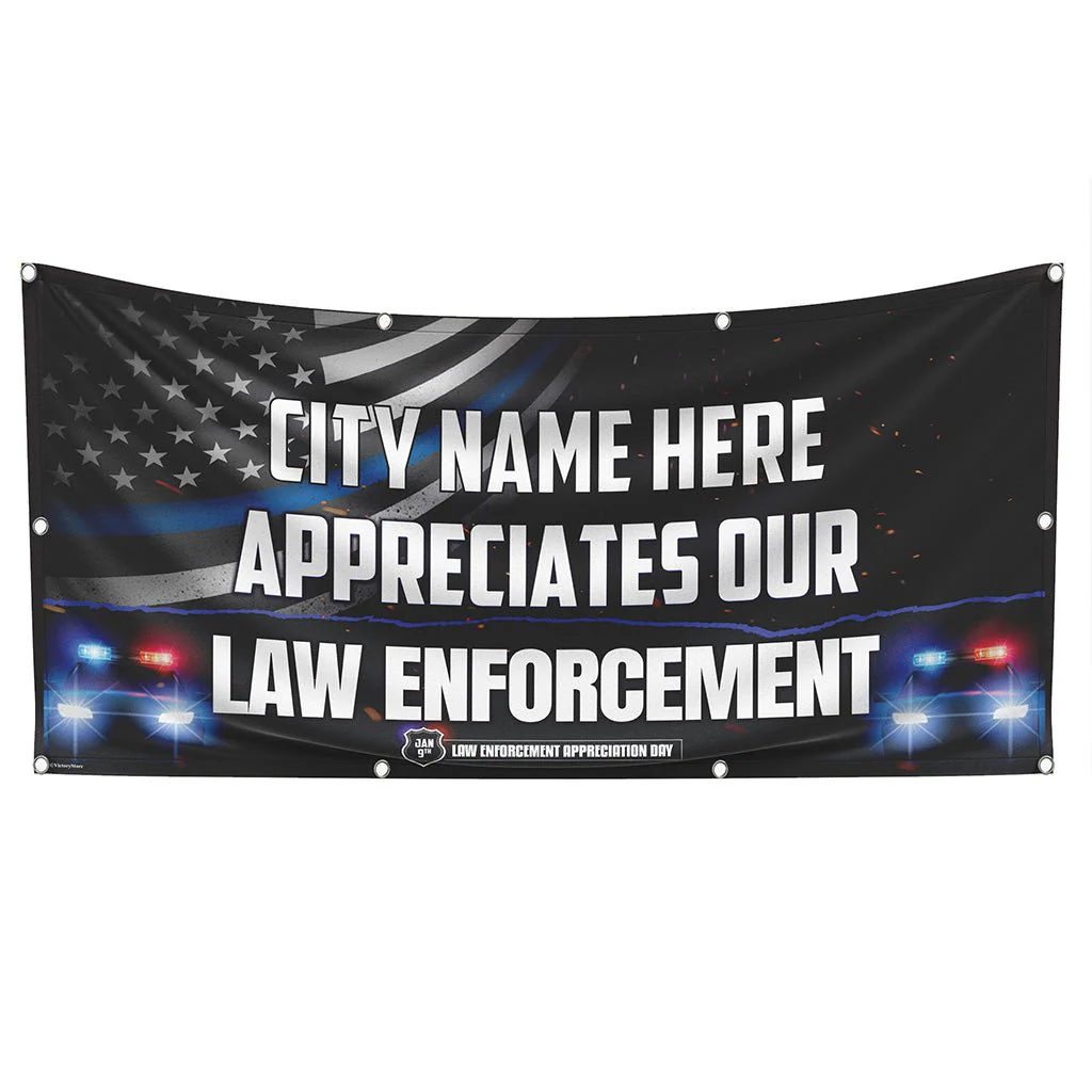 Custom Law Enforcement Appreciation Day Banner | 3x6 Foot - Image 2