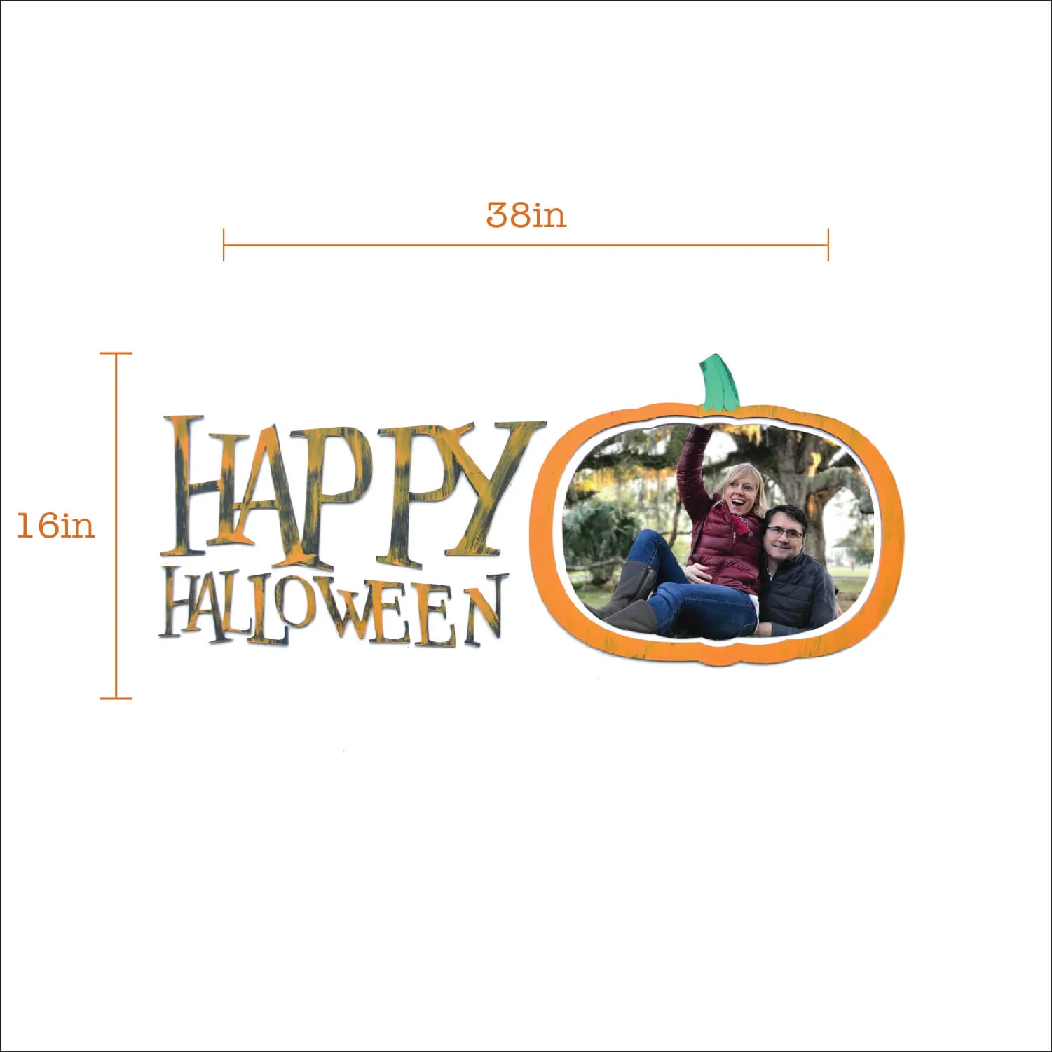 Custom Photo Wall Art with Handpainted Happy Halloween Wall Words (19516) - Image 6