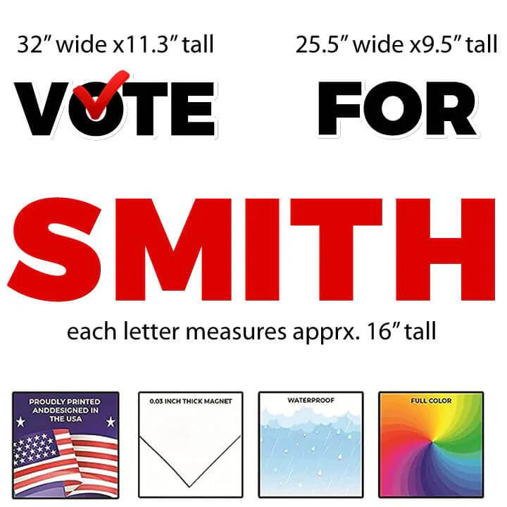Custom Political Campaign Garage Door Magnets - Image 2