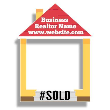 Custom Realtor House Frame Photo Prop - Image 2