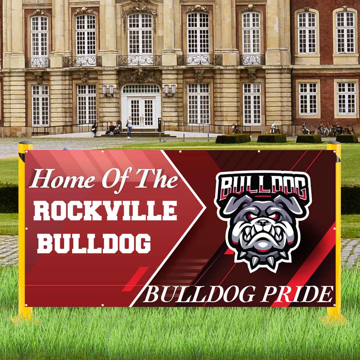 Custom School Spirit Banner, 4 Feet By 8 Feet