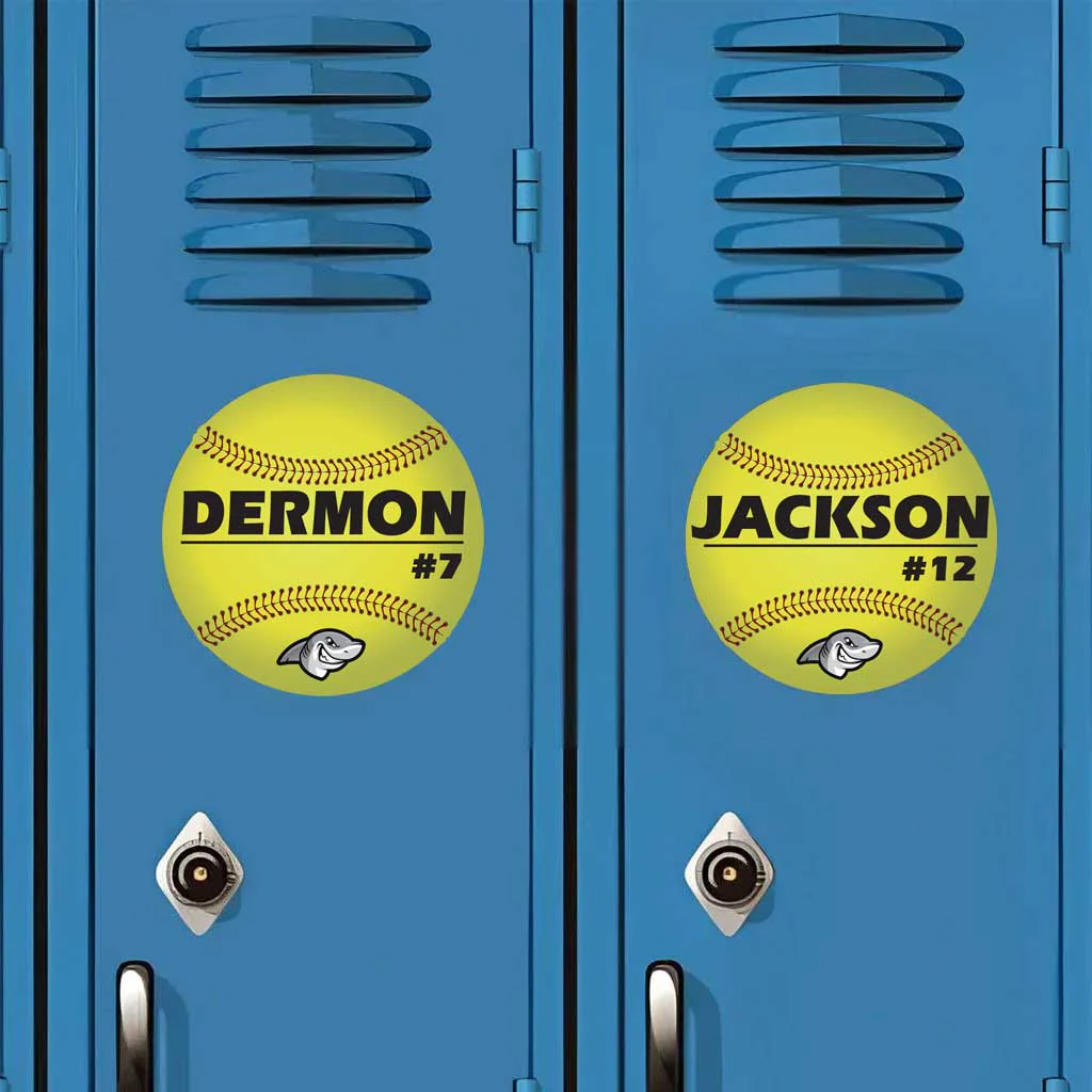 Custom Softball Locker Magnet or Car Magnet