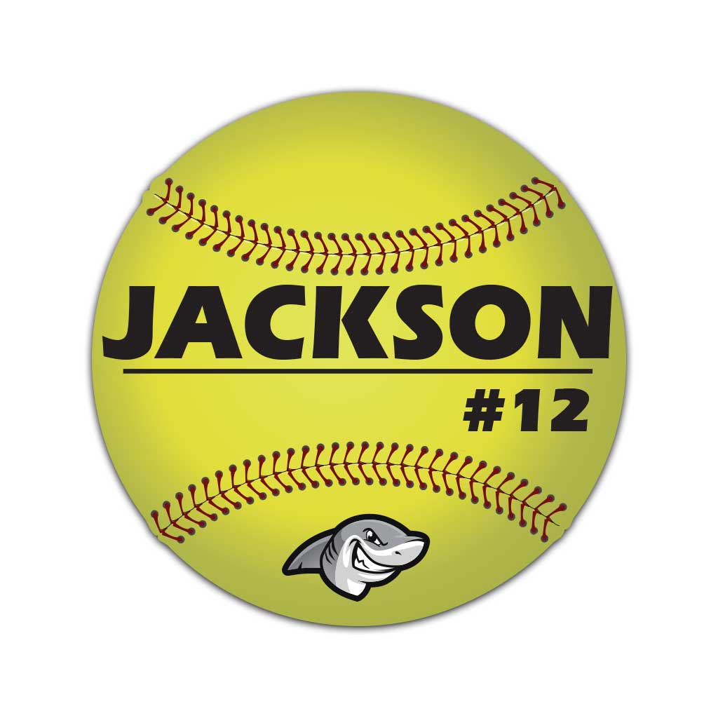 Custom Softball Locker Magnet or Car Magnet - Image 2
