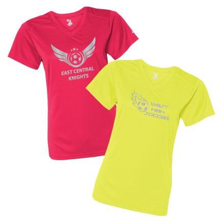 Custom Sport SafetyRunner Reflective V-Neck Performance Shirt - Image 4
