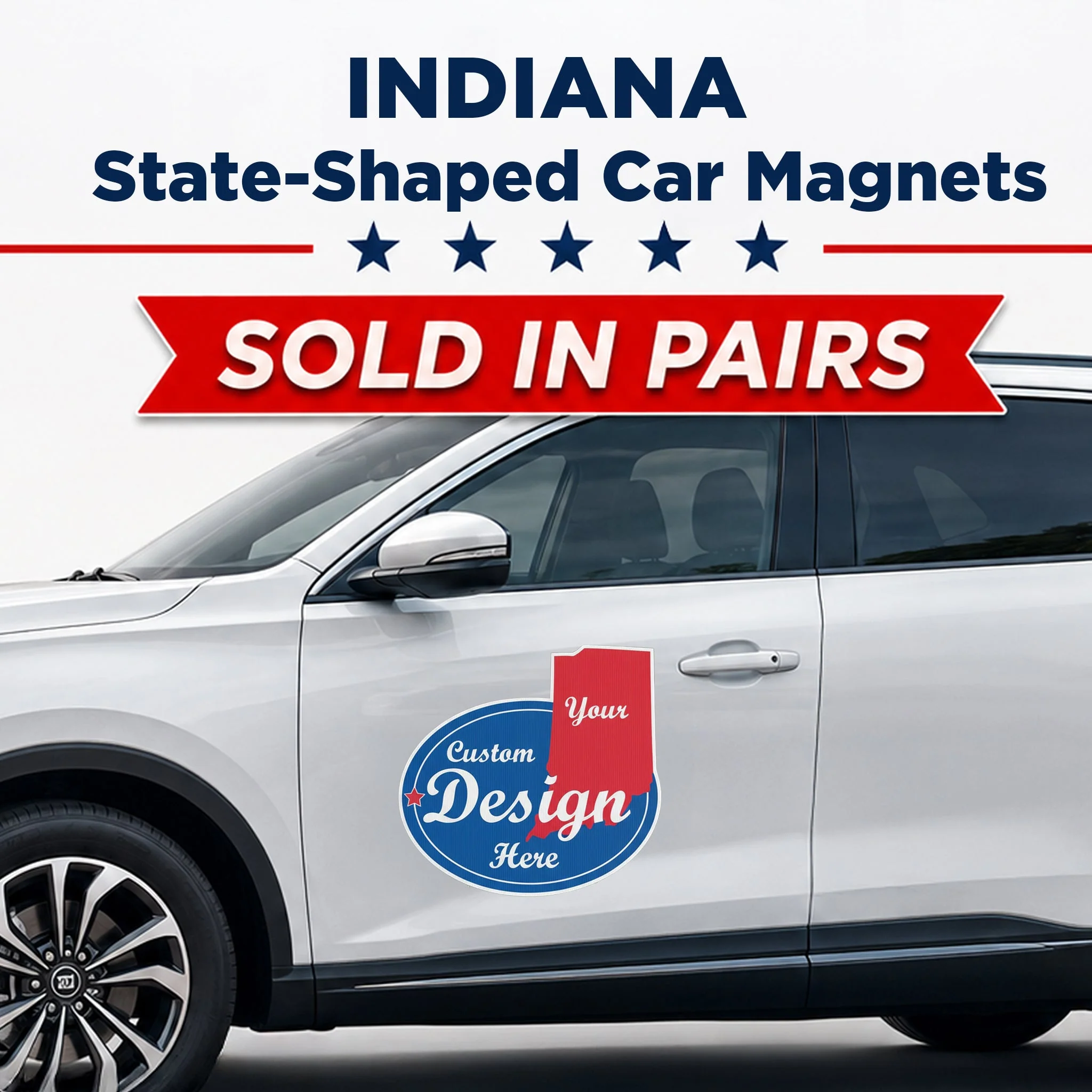 Custom State Shaped Car Magnet (Pair) 22" Magnetic Vehicle Signs by State - Image 15