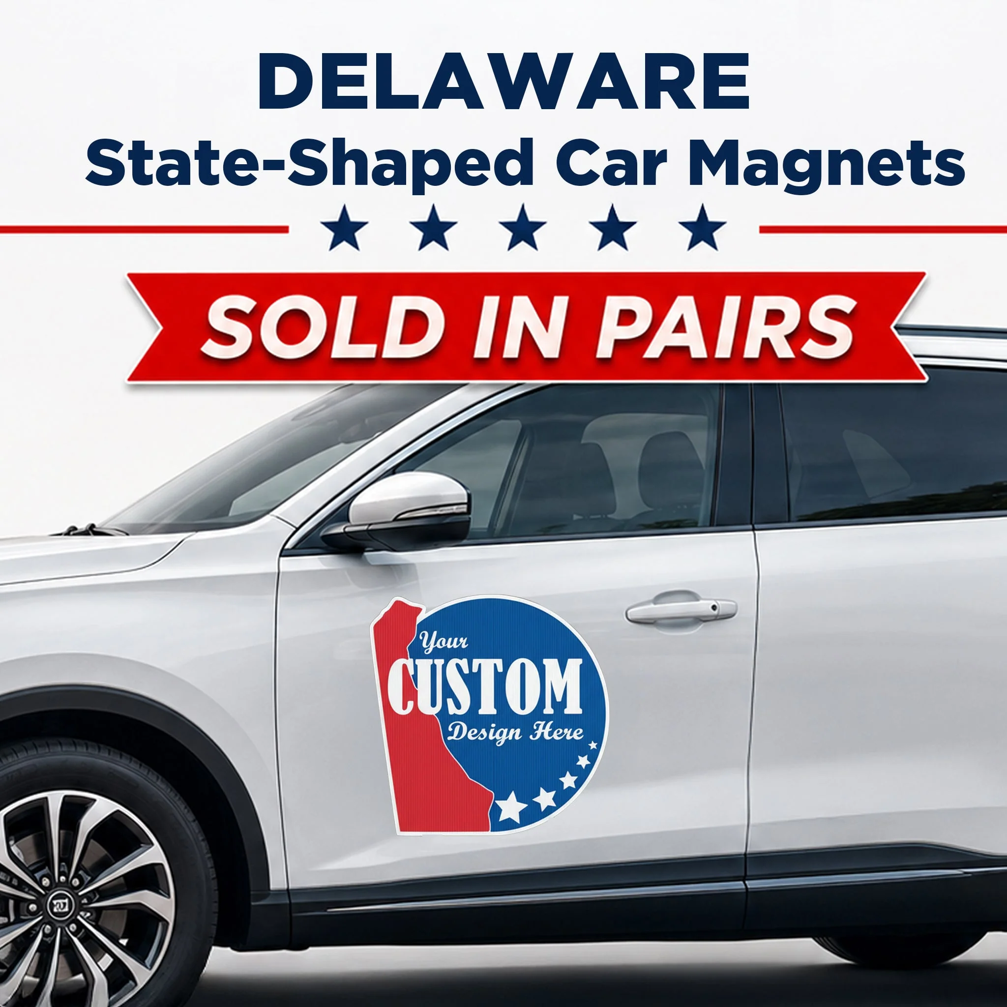 Custom State Shaped Car Magnet (Pair) 22" Magnetic Vehicle Signs by State - Image 9