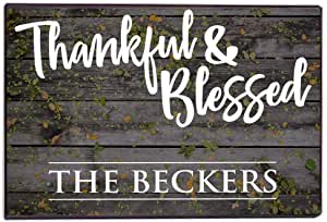 Custom Thankful & Blessed Doormat - Image 2