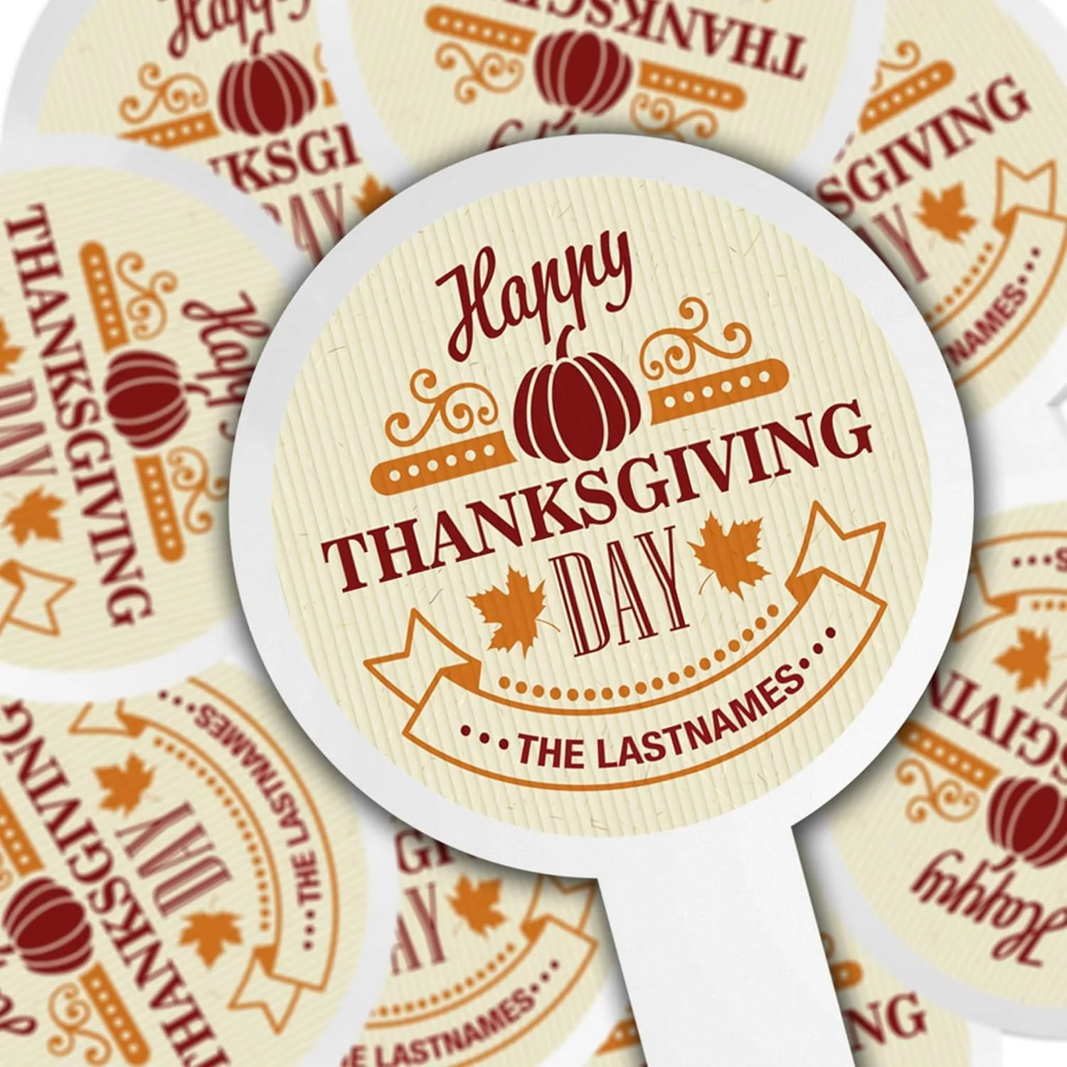 Custom Thanksgiving Cupcake Toppers - Image 3