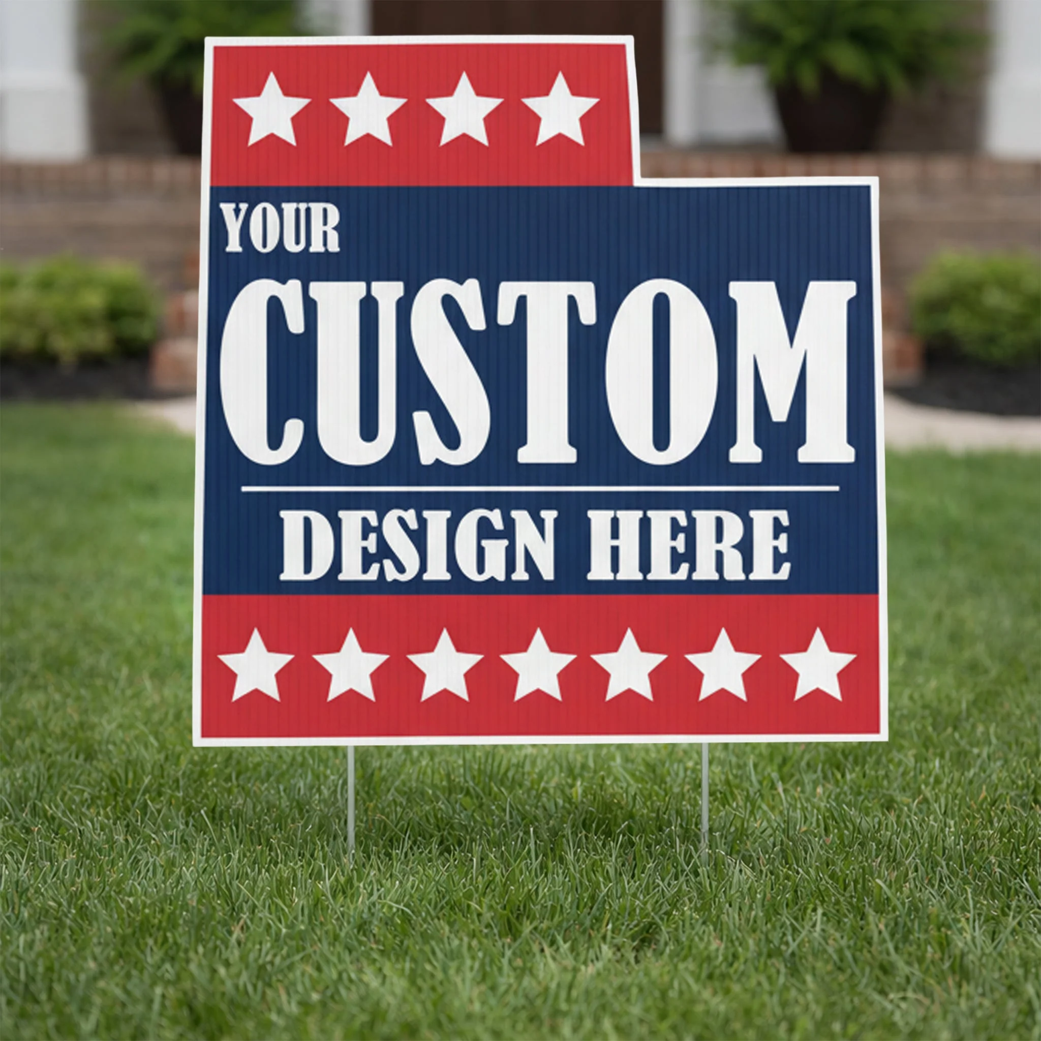 Custom - Utah - State Shaped Yard Sign