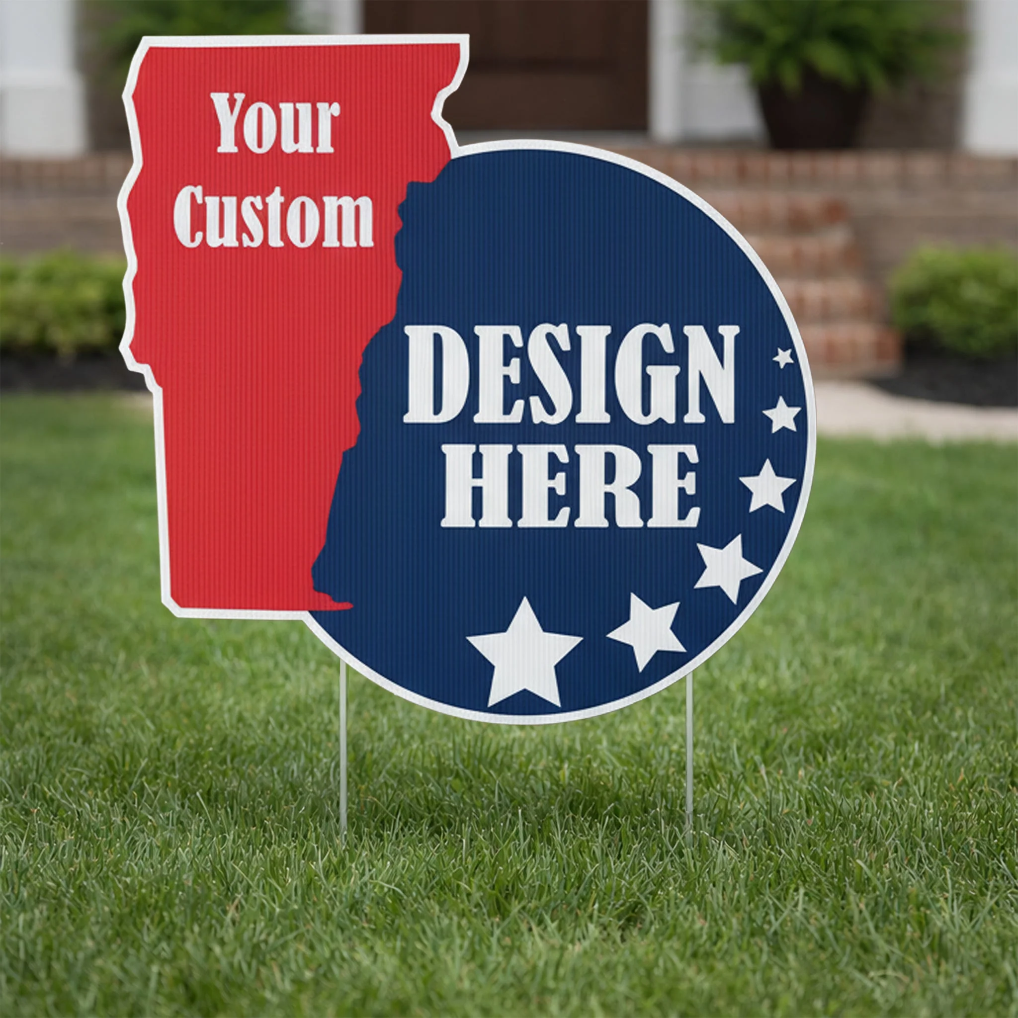 Custom - Vermont - State Shaped Yard Sign