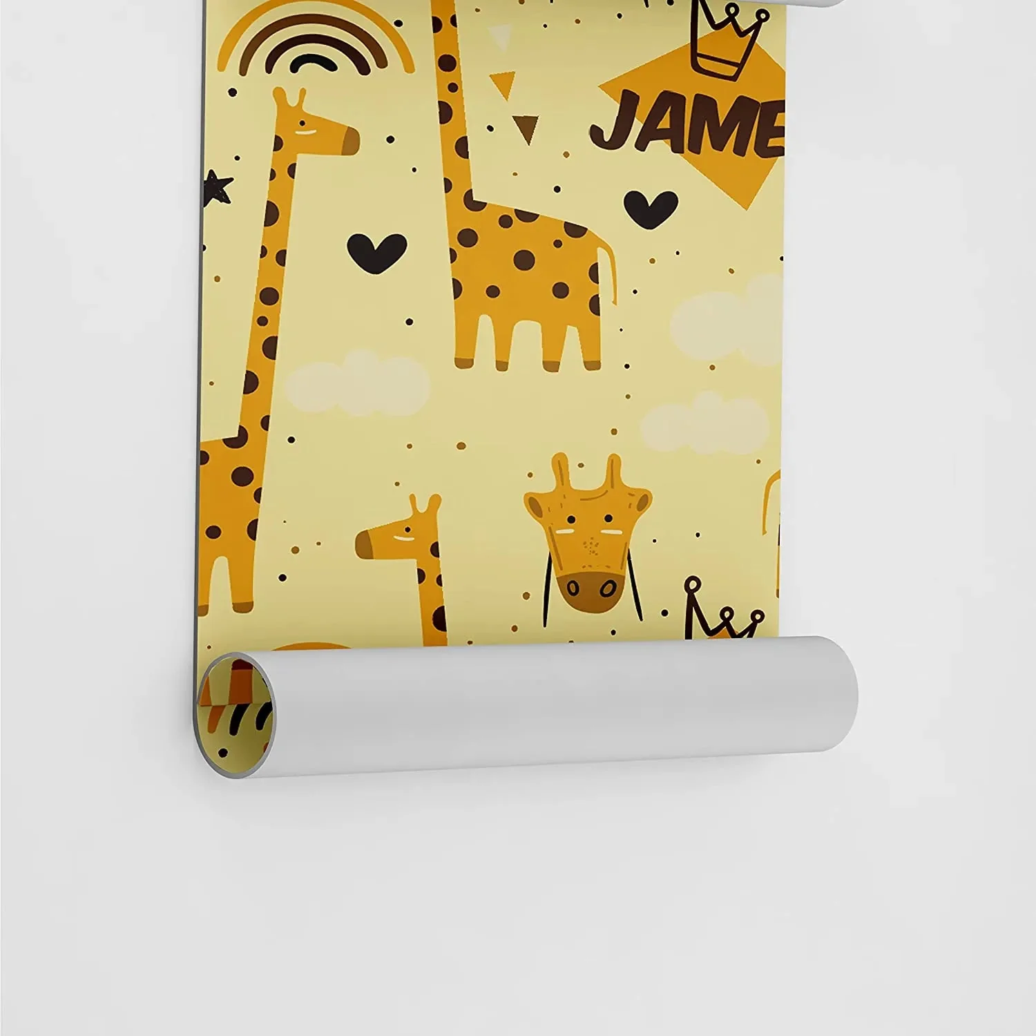 Custom Wallpaper - Giraffe Theme with Personalized Name - Image 3