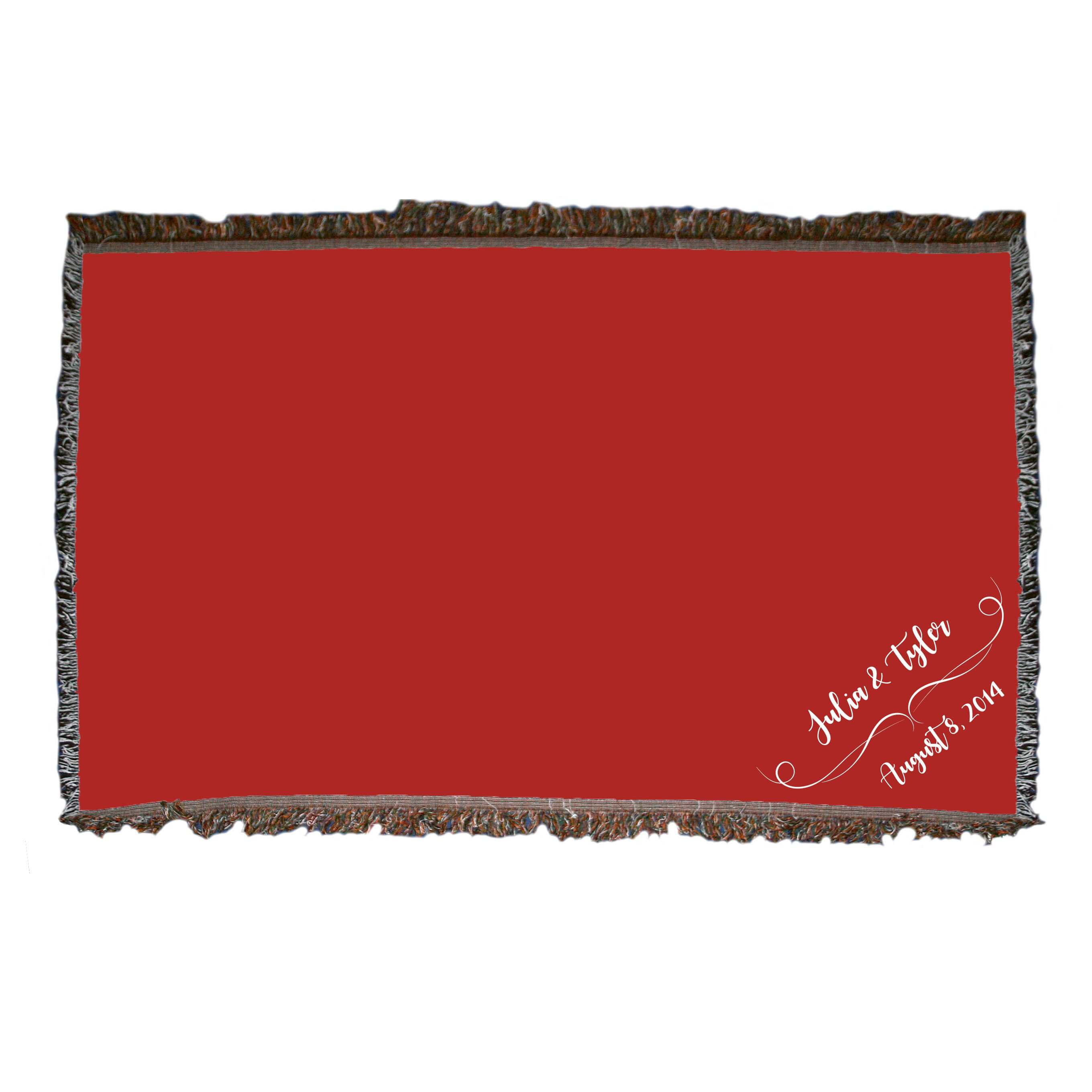 Custom Wedding Blanket & Doormat Gift Set - Image 4