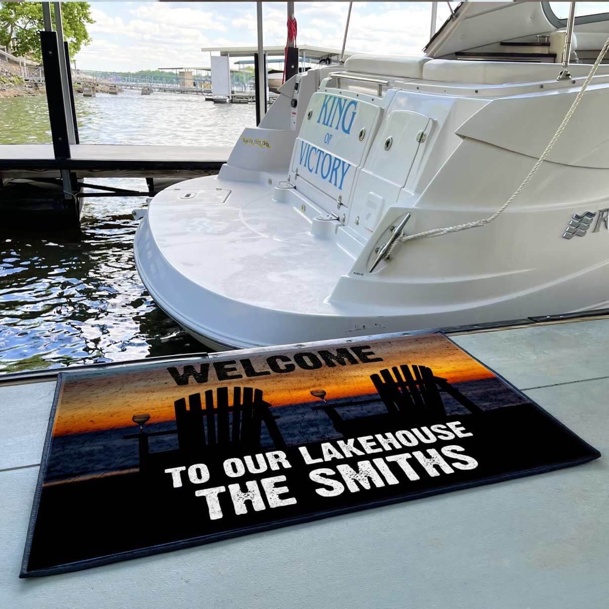 Custom Welcome to our Lake House Doormat - Image 4