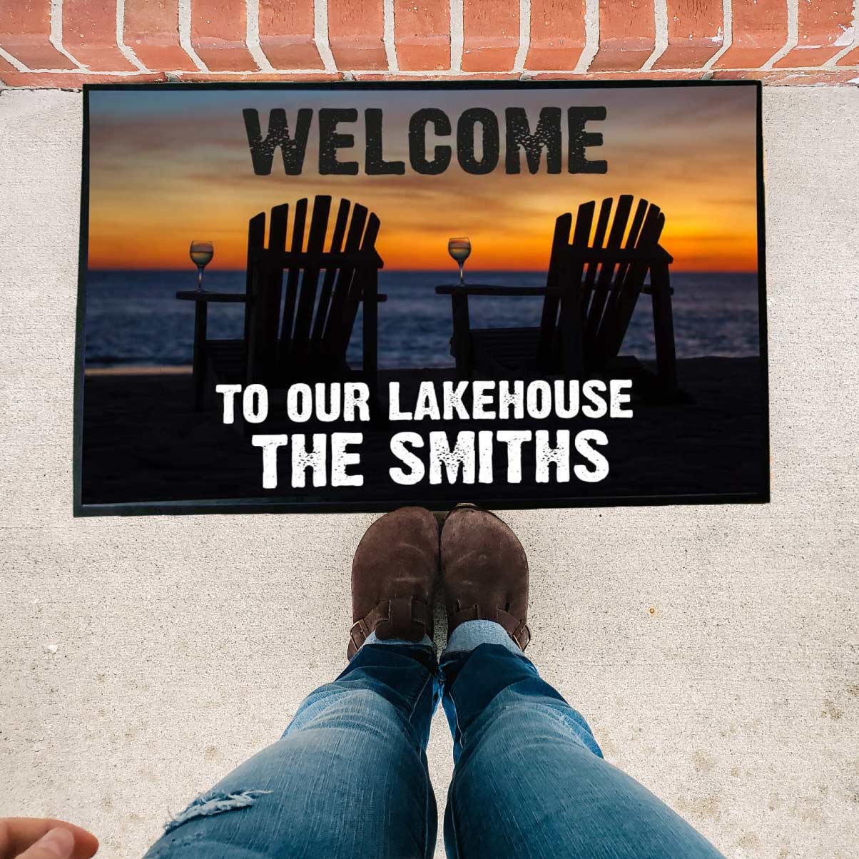 Custom Welcome to our Lake House Doormat - Image 5