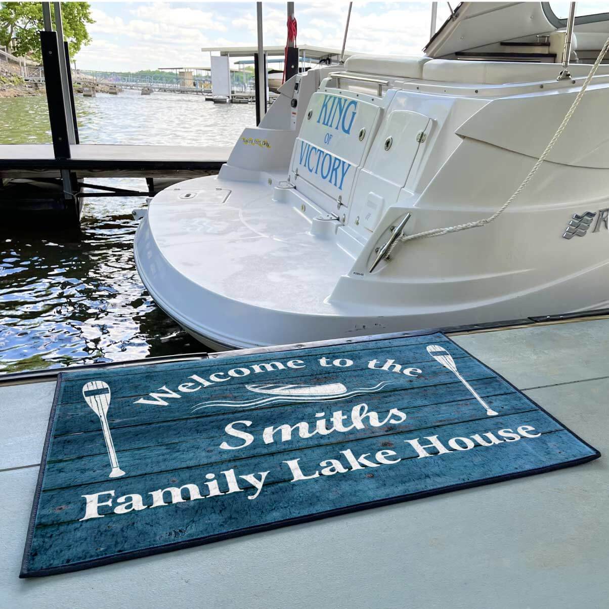 Personalized Family Lakehouse Doormat | Welcome to the Family - Image 4