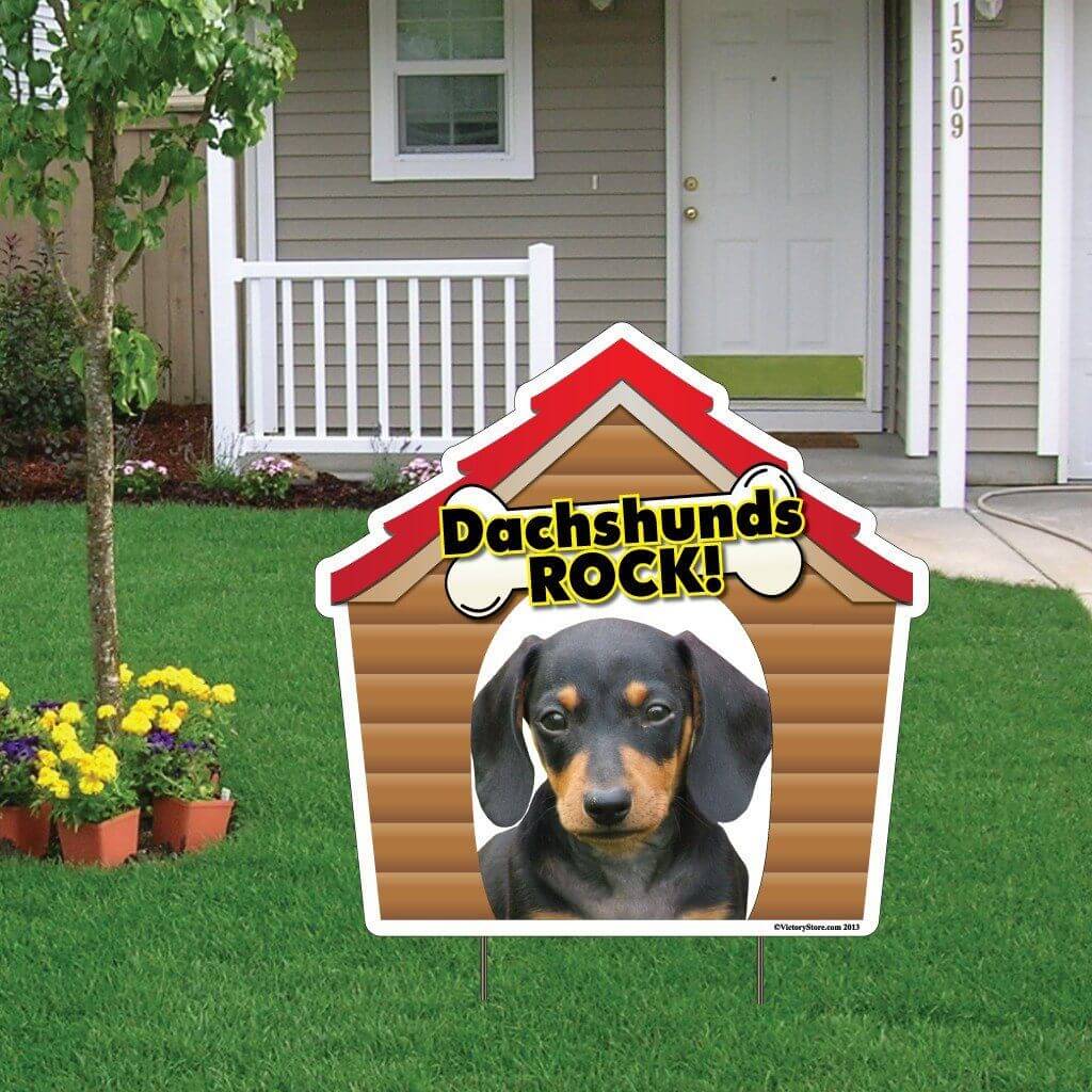Dachshunds Rock! Dog Yard Sign