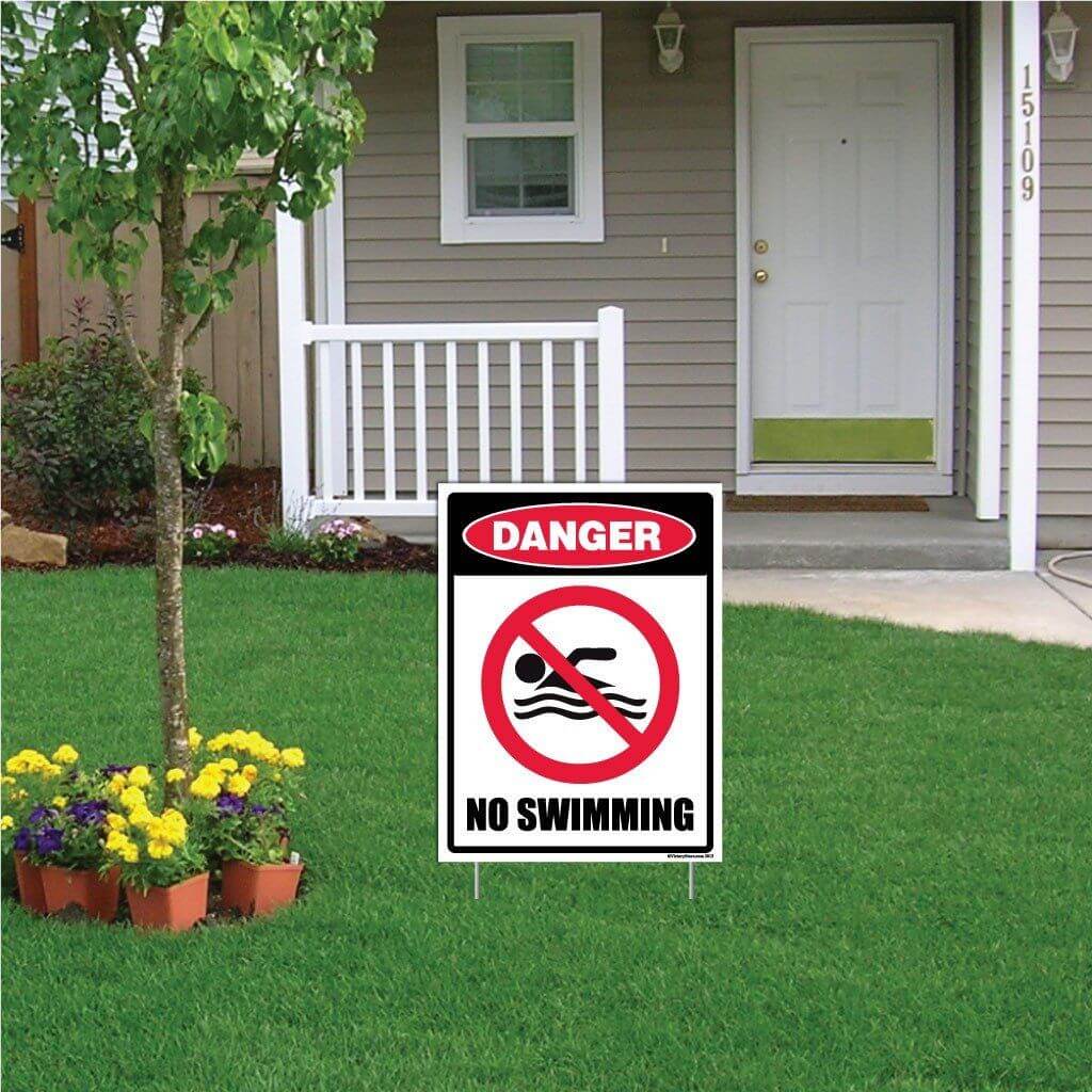 Danger No Swimming Sign or Sticker - Image 3