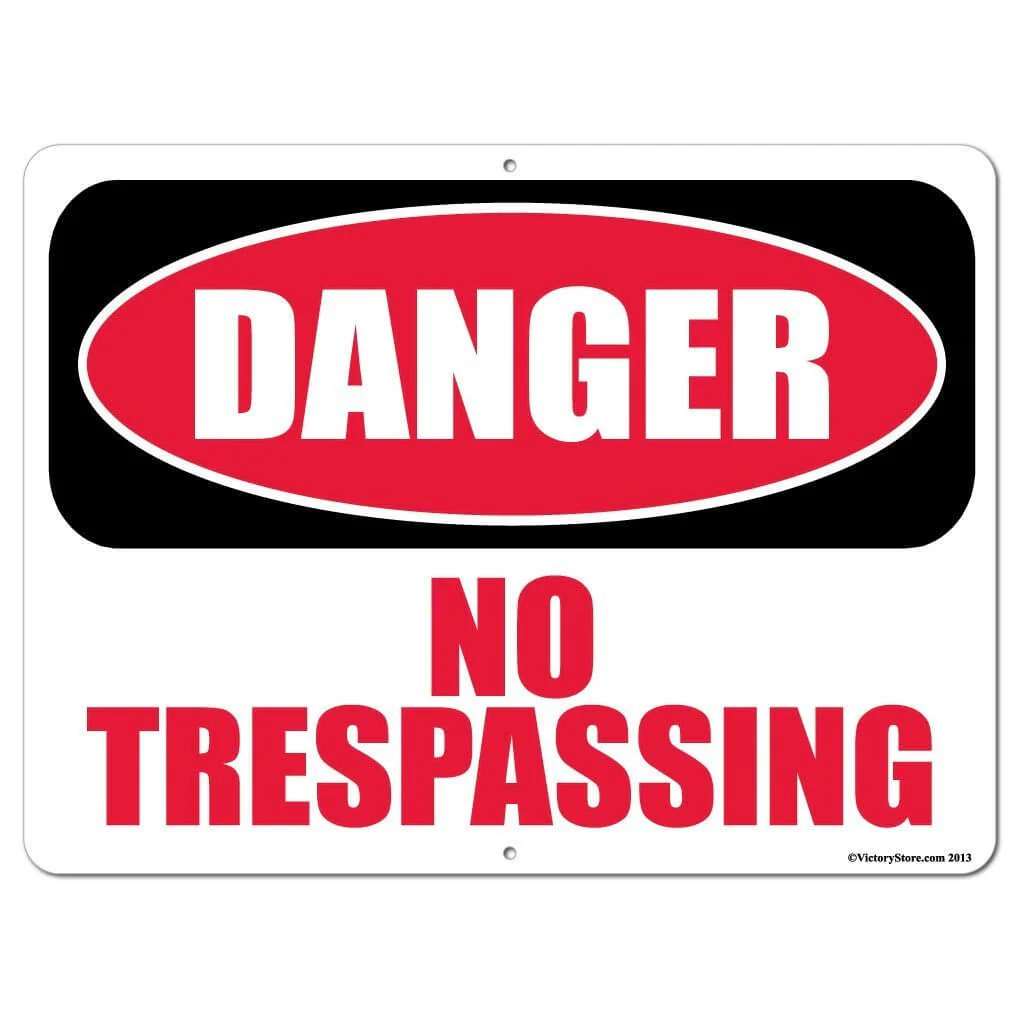 No Trespassing Sign or Sticker - Image 3