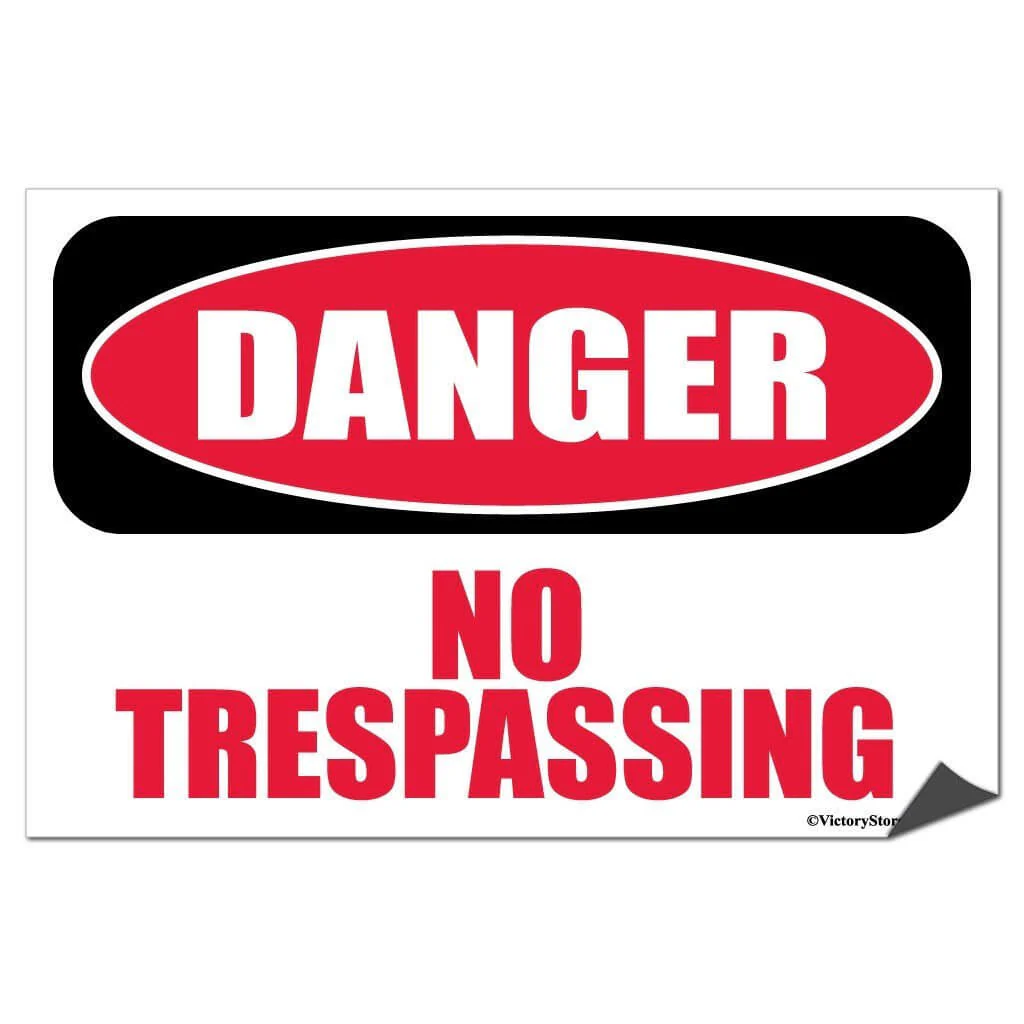 No Trespassing Sign or Sticker - Image 5