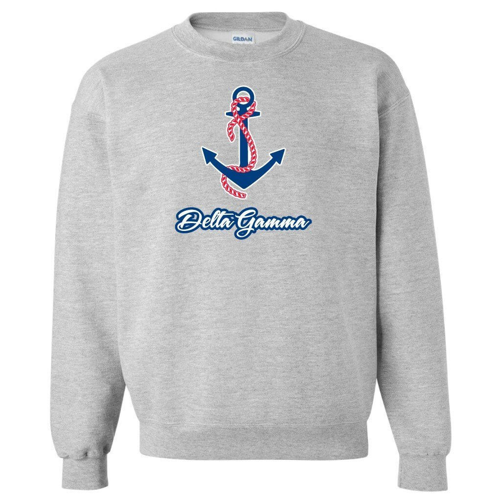 Delta Gamma Anchor Sport Gray Crewneck Sweatshirt