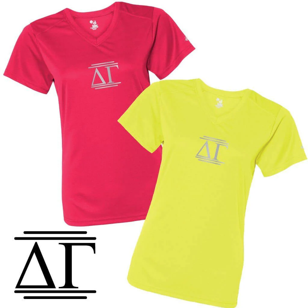Delta Gamma Women's SafetyRunner Reflective V-neck Performance Shirt