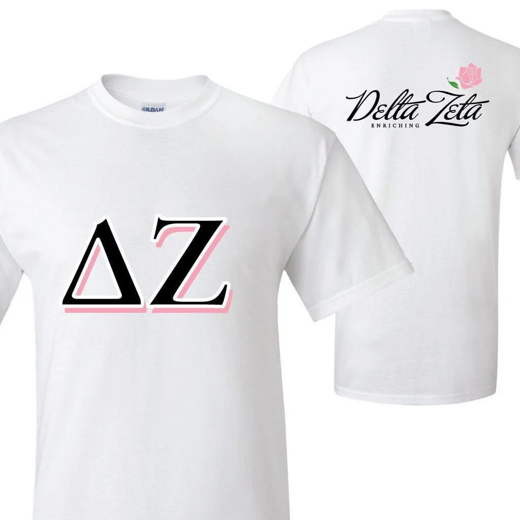 Delta Zeta Greek Letters & Logo T-Shirt
