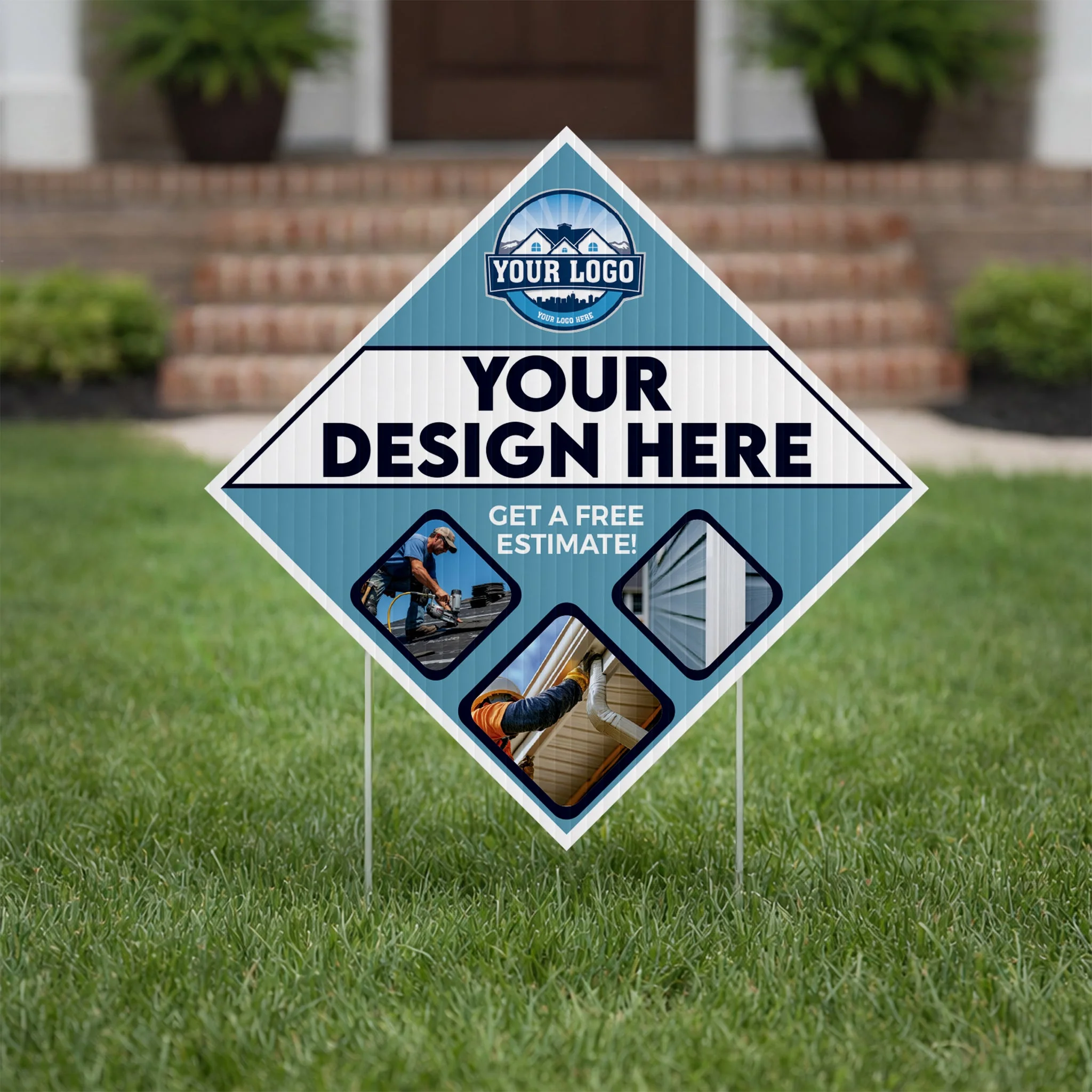 22" Diamond Shaped Yard Sign