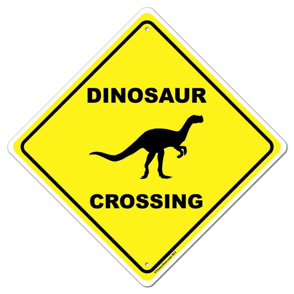 Dinosaur Crossing Sign or Sticker - Image 2