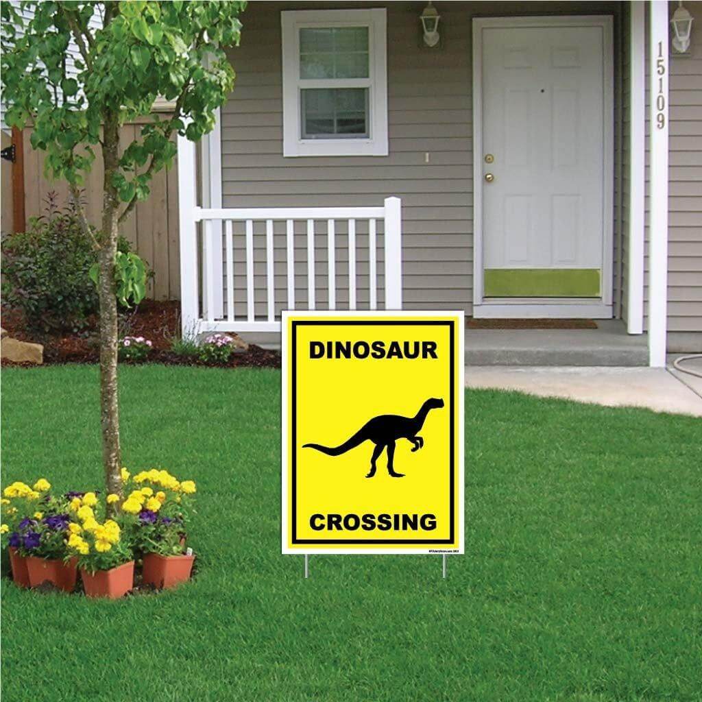 Dinosaur Crossing Sign or Sticker - Image 5