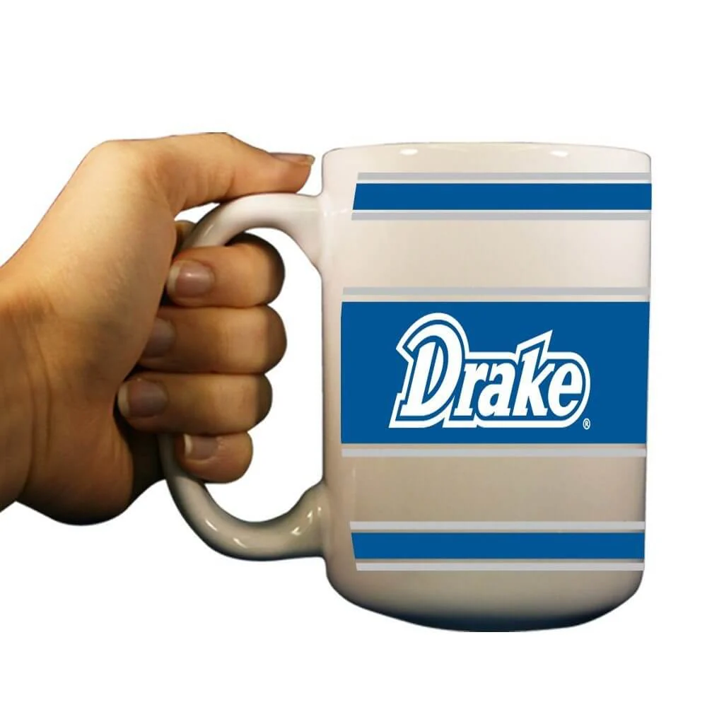 Striped Drake University Bulldogs 15oz Coffee Mug