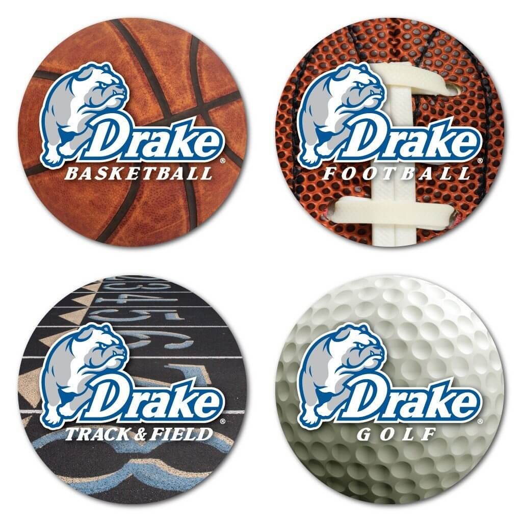 Drake University Sports Design Coaster Set of 4