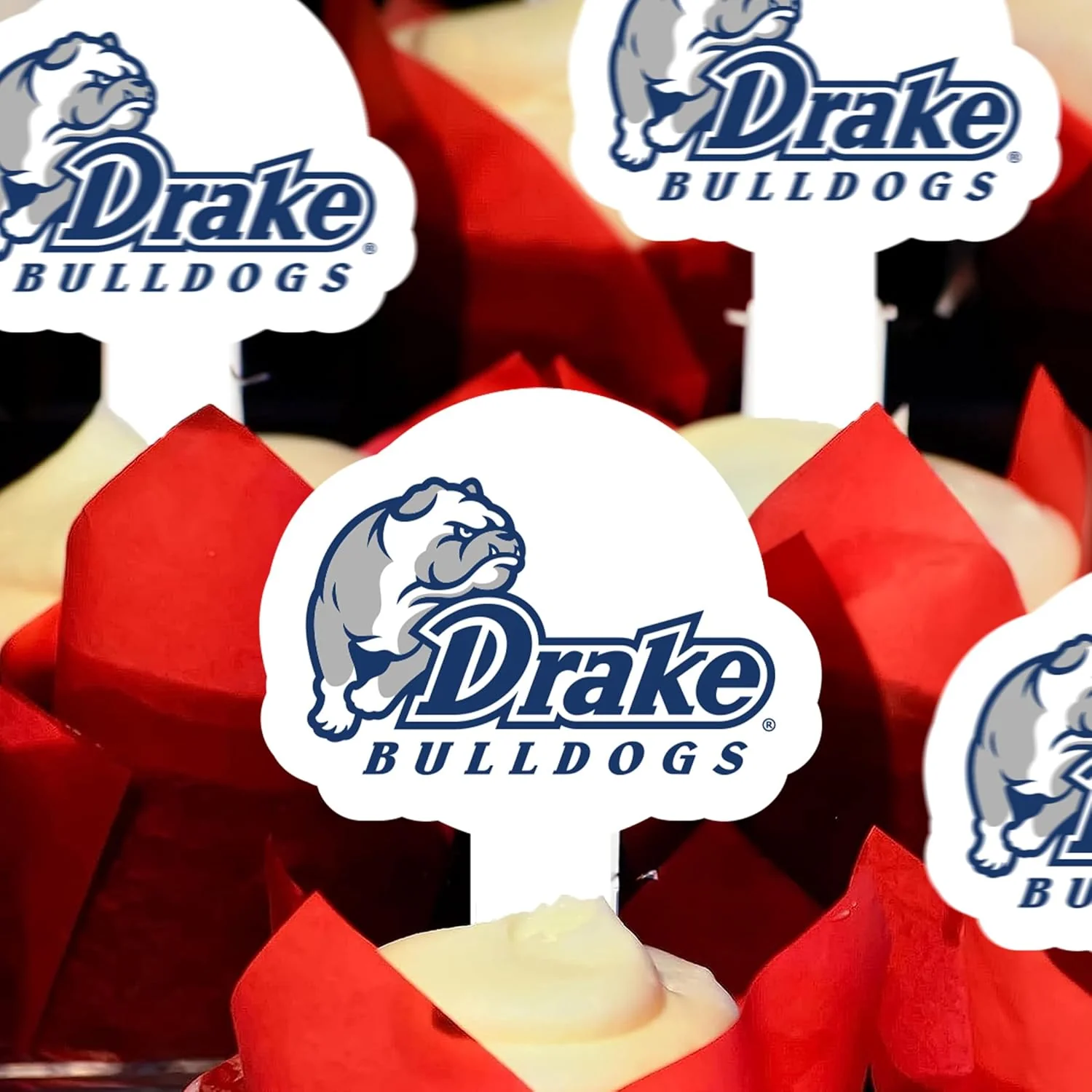 Drake University Cupcake Toppers Officially Licensed - Solid Plastic - Image 10