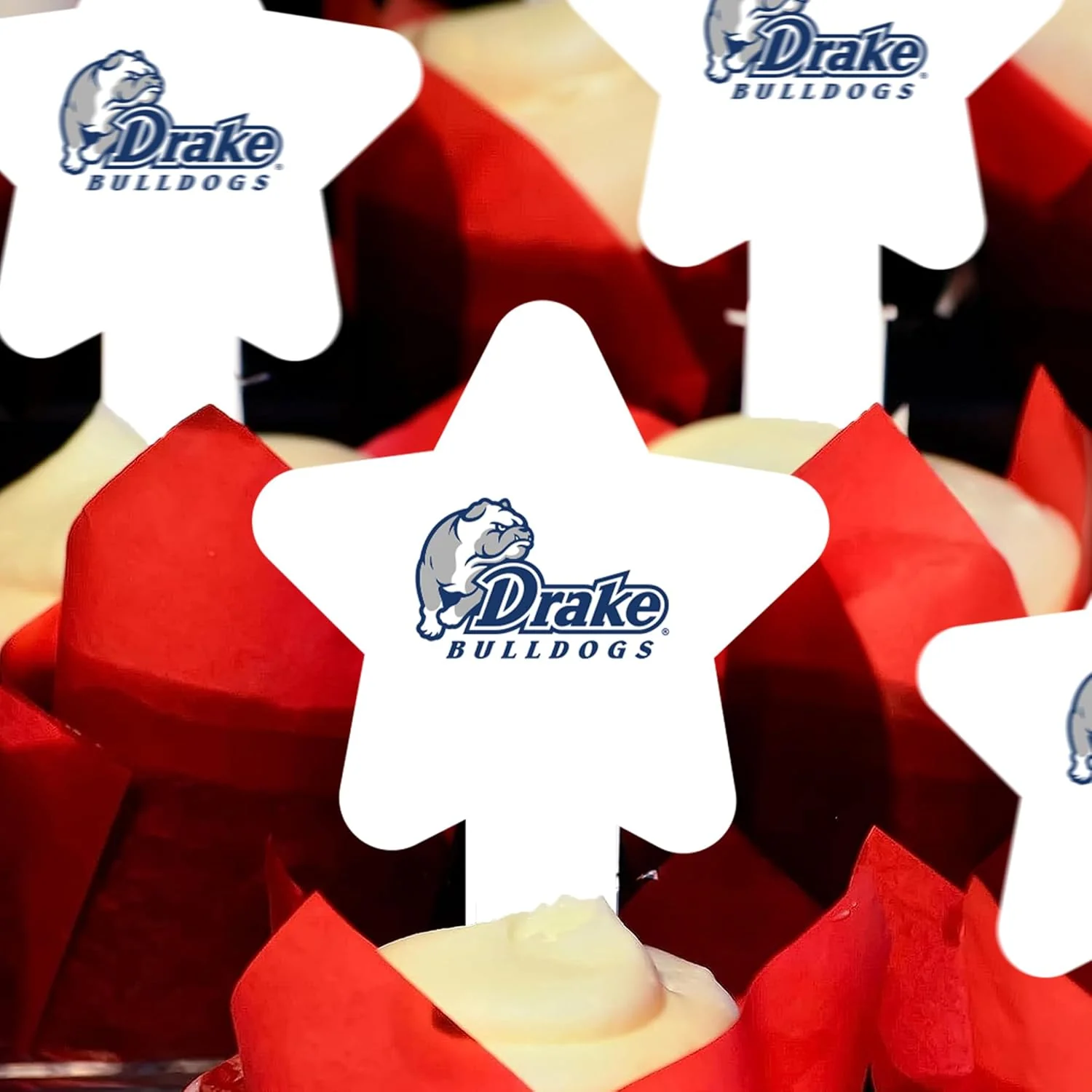 Drake University Cupcake Toppers Officially Licensed - Solid Plastic - Image 11