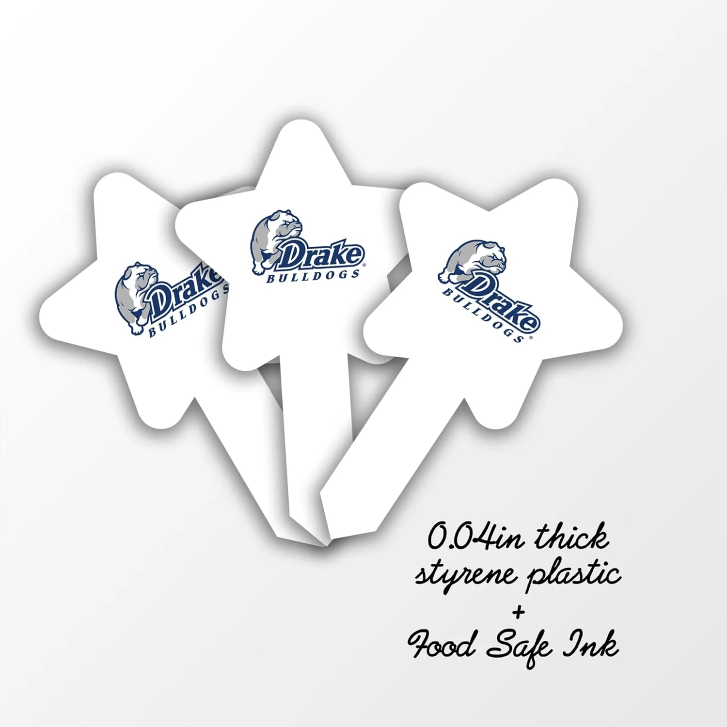 Drake University Cupcake Toppers Officially Licensed - Solid Plastic - Image 9
