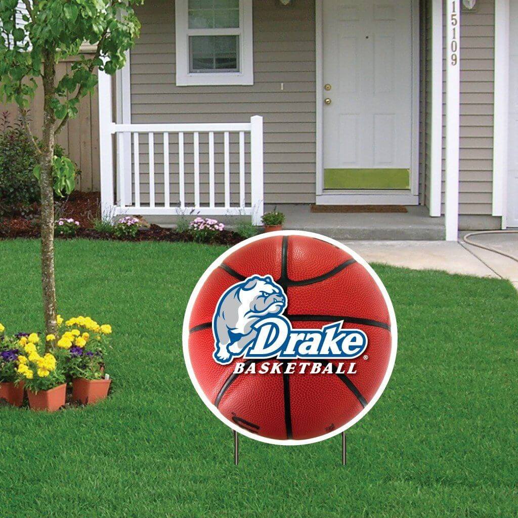 Drake University Basketball Yard Sign