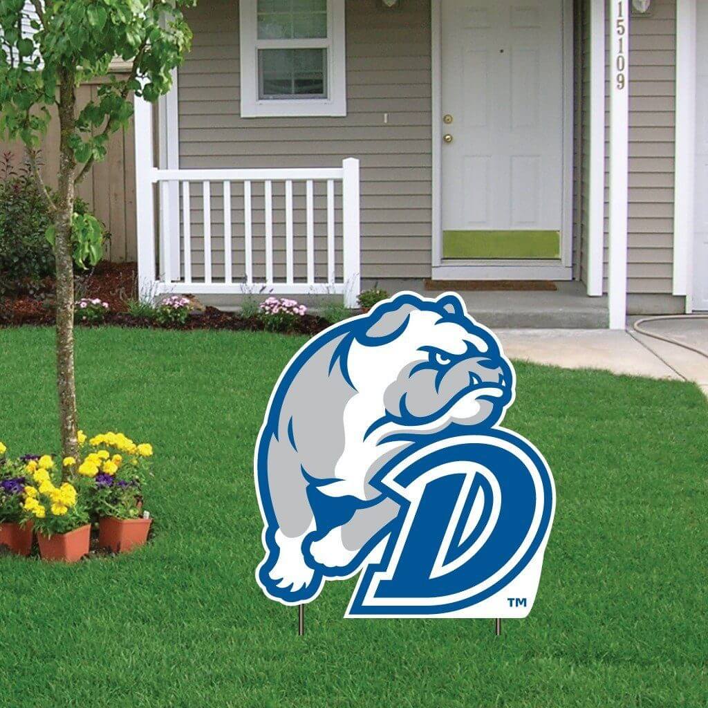 Drake University Logo Shaped Yard Sign