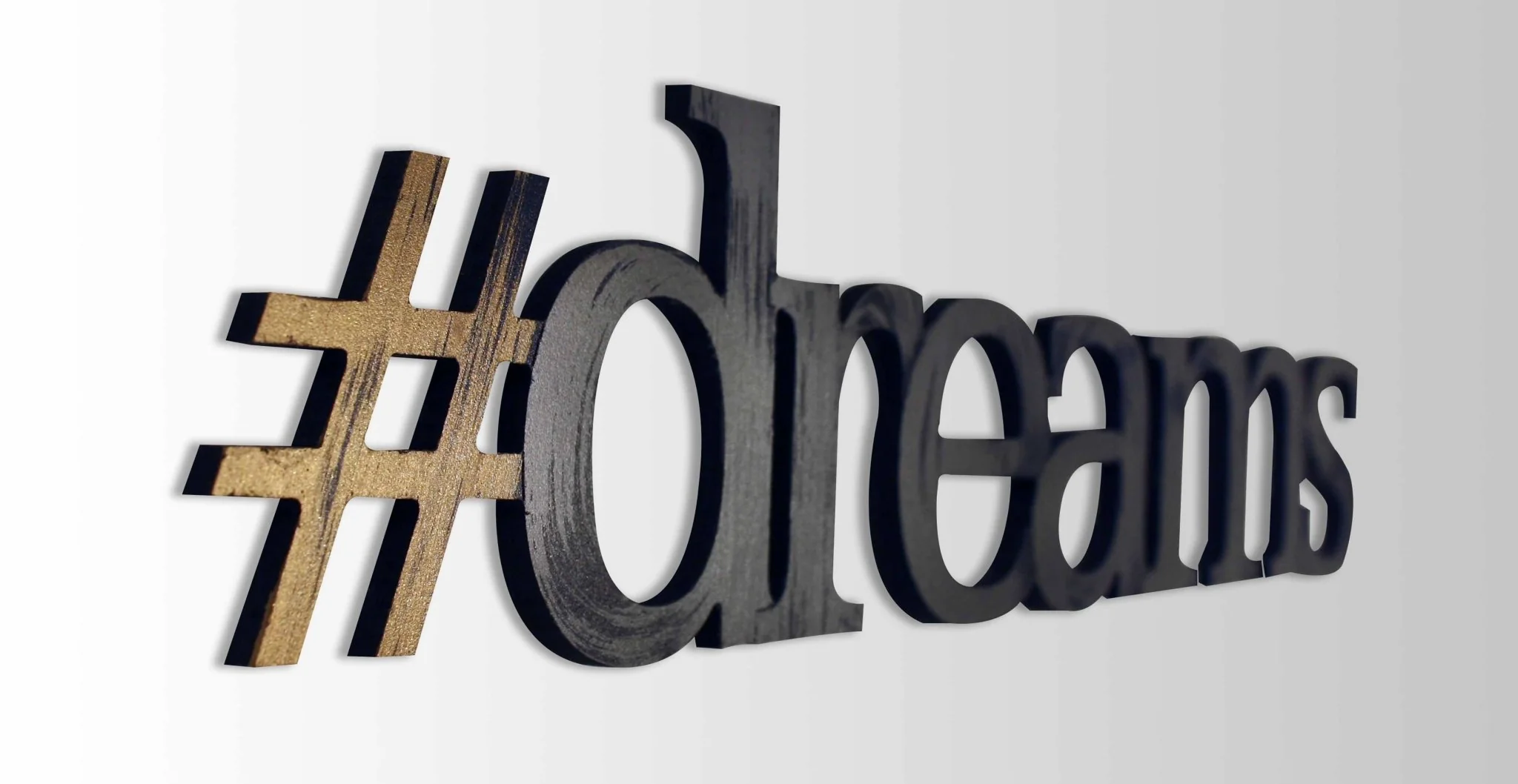 #dreams Hand Painted Word Wall Decor - Image 4