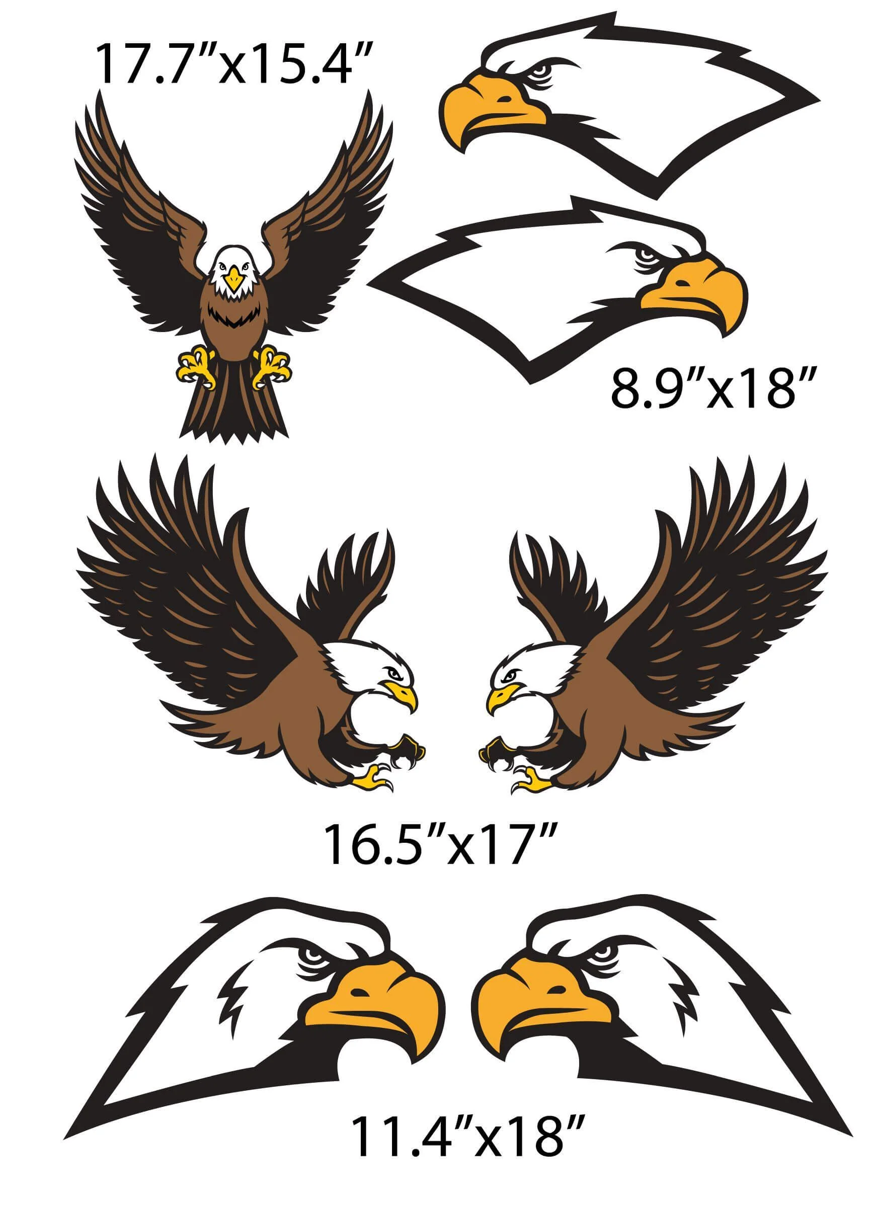 Eagle Mascot Yard Sign Accessory Set - Image 2