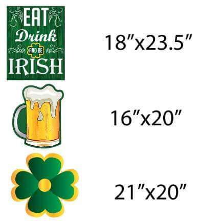 Eat Drink And Be Irish St. Patrick's Day Yard Cards | 10 piece set - Image 2