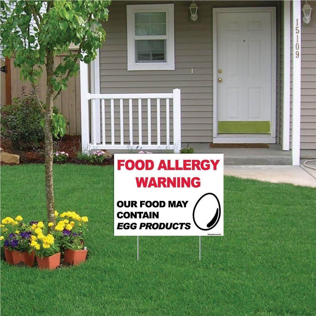 Egg Products Food Allergy Warning Sign - Image 3