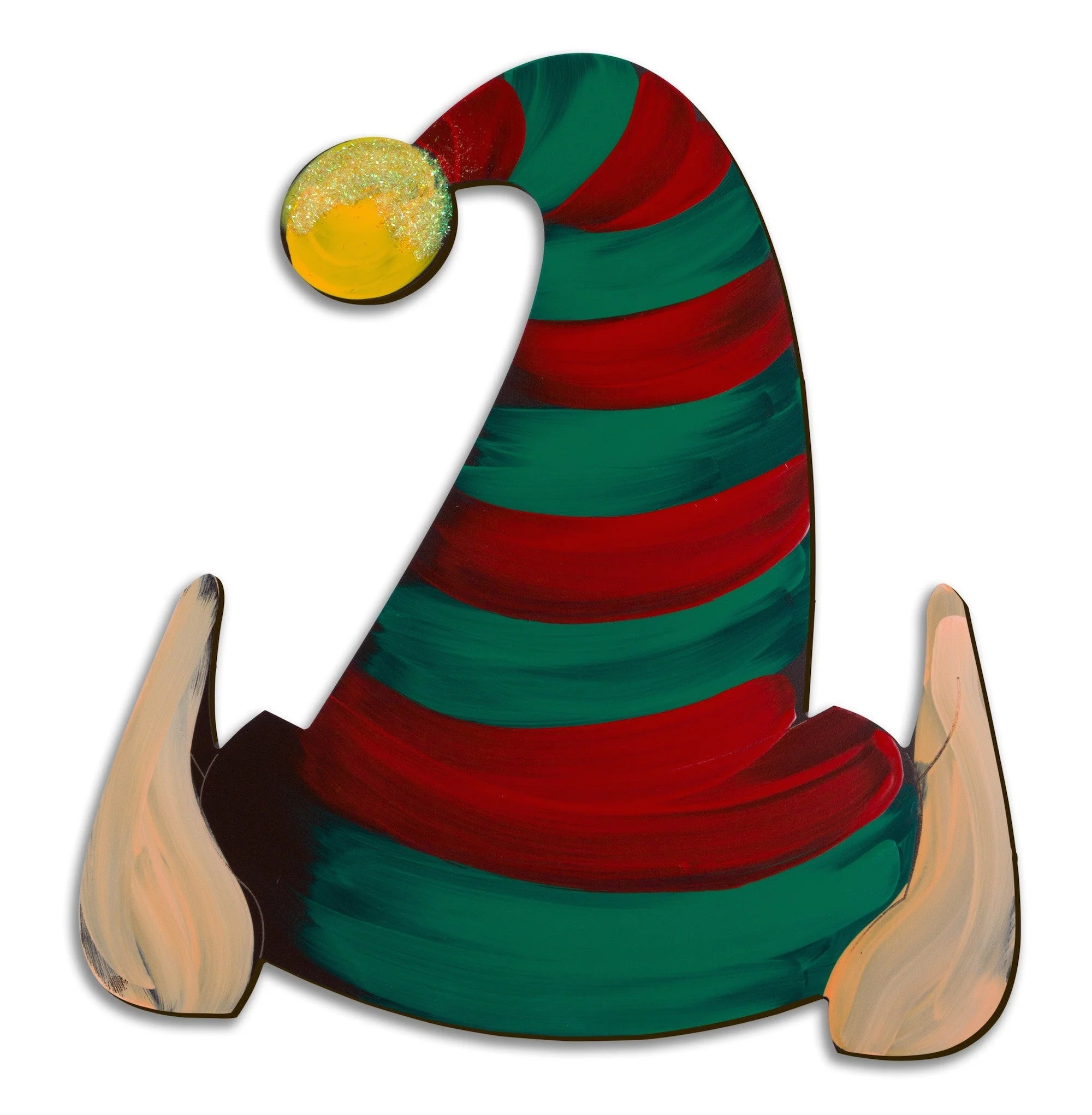 Hand-Painted Elf Hat Wall Decor - Image 2