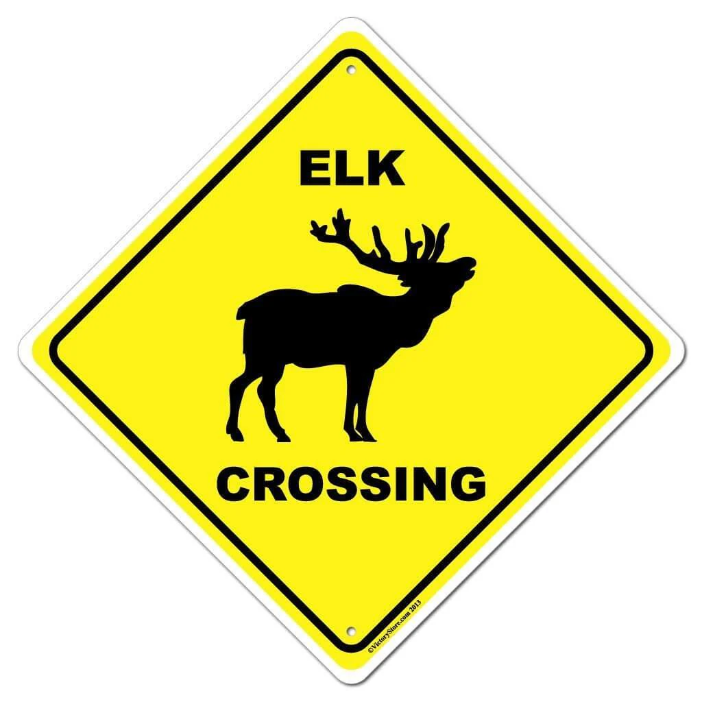 Elk Crossing Sign or Sticker - Image 2