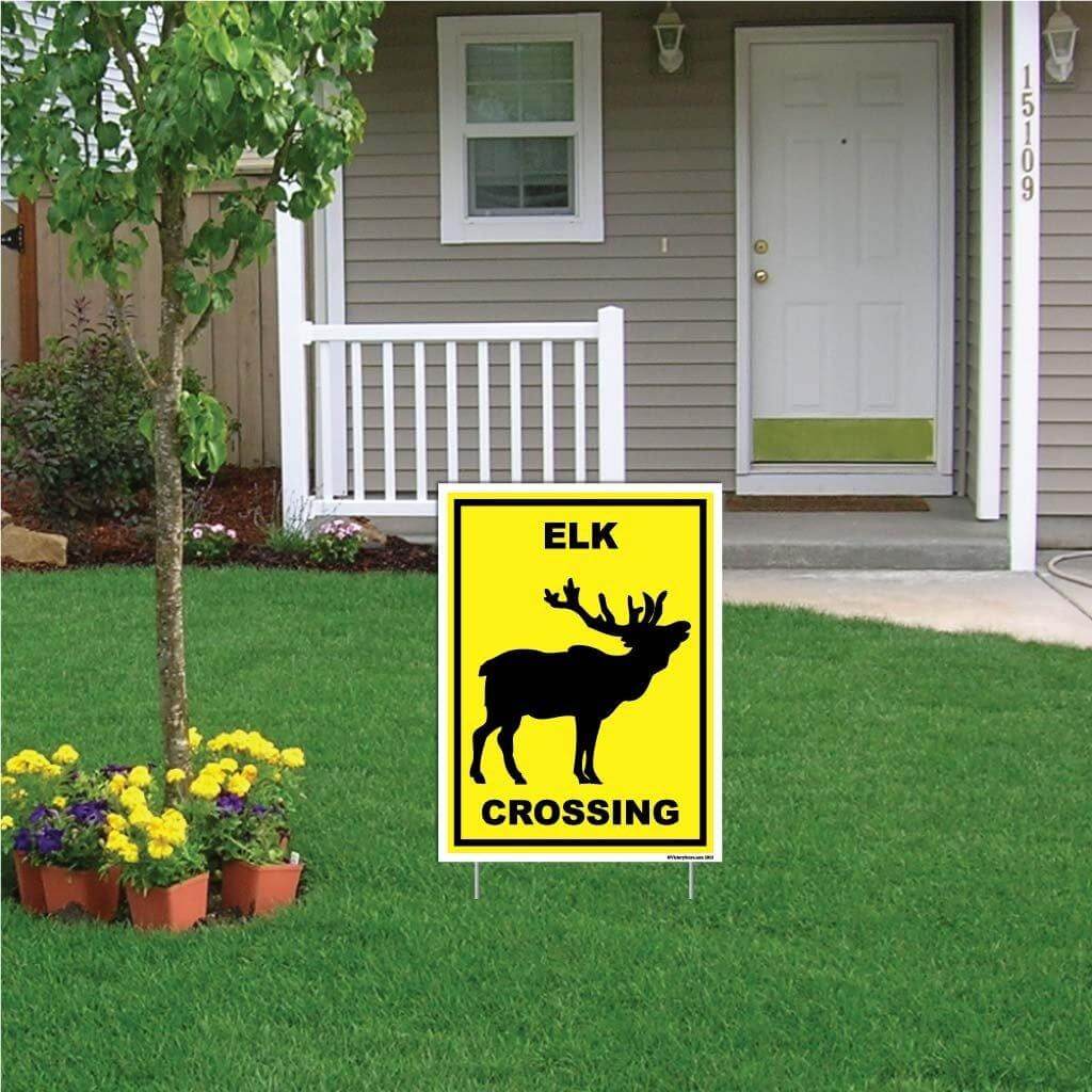 Elk Crossing Sign or Sticker - Image 5