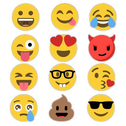 Emoji Faces Pathway Markers Yard Cards 12 piece set - Image 2