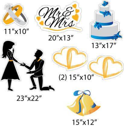 Engagement Marriage Proposal Yard Cards 7 piece set - Image 2