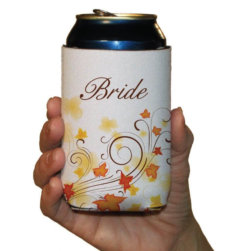 Fall Wedding Wedding Party Drink Can Coolers Set
