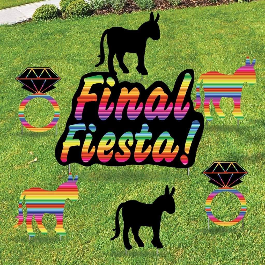 Rainbow Final Fiesta Bachelorette Yard Decoration