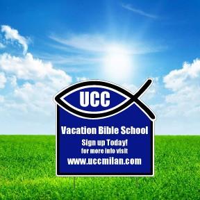 22x22 Fish with Square Church Sign