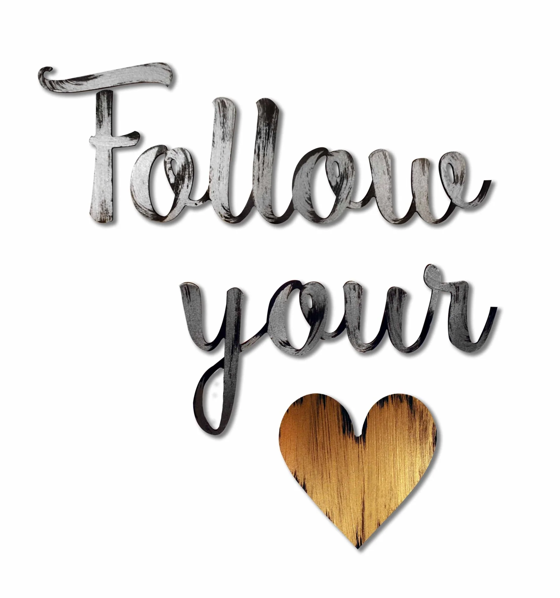Follow your heart Hand Painted Wall Quote - Image 5