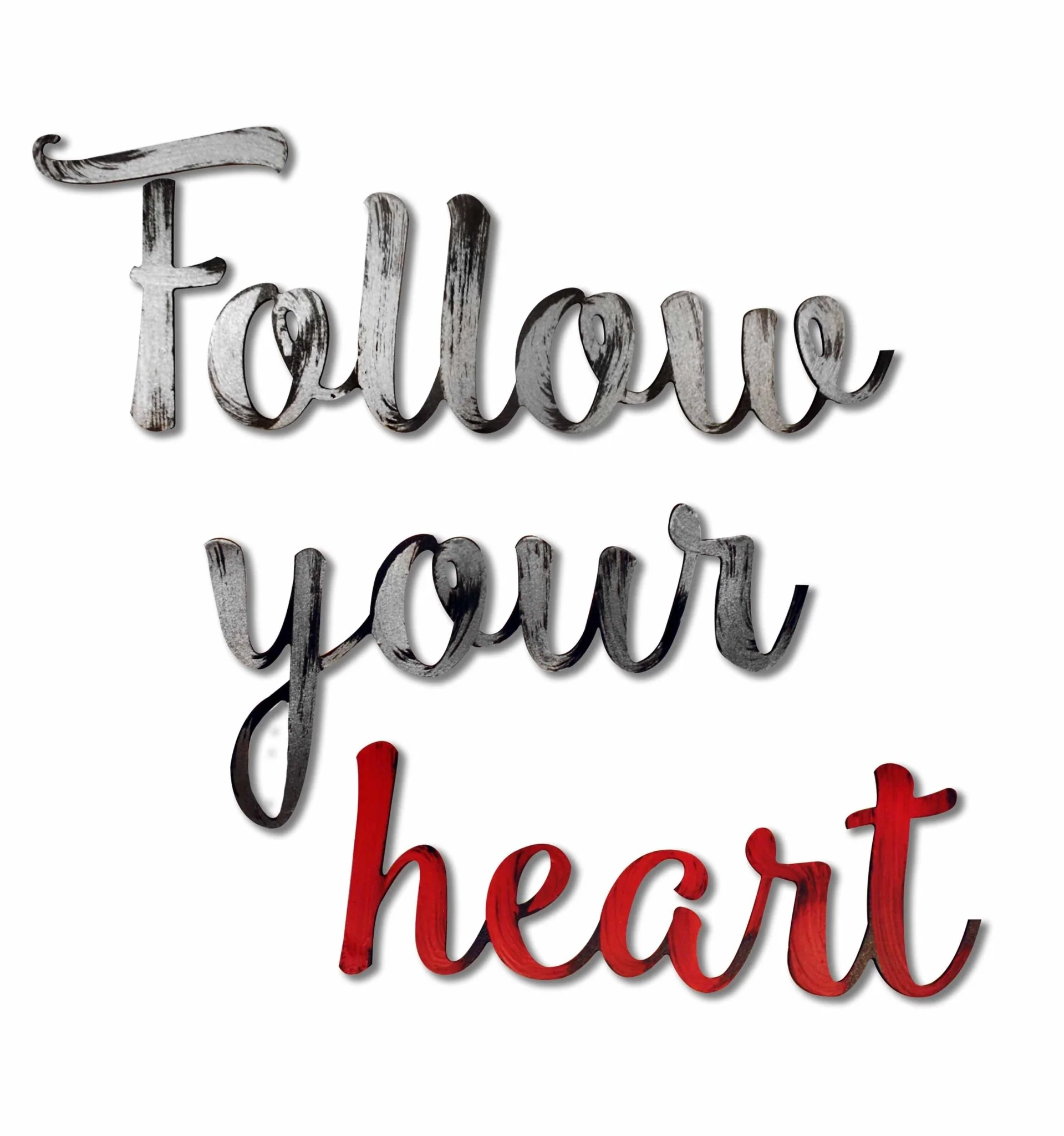 Follow your heart Hand Painted Wall Quote - Image 7